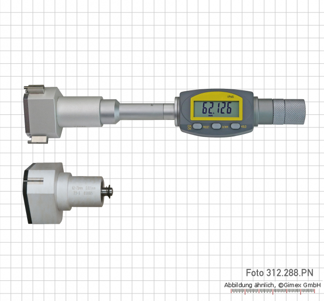 Dig. three point internal micrometer,  75 - 100 mm